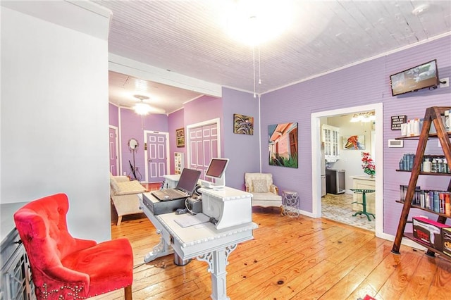 130 New Orleans Blvd, Houma, LA 70364 - living room with hardwood / wood-style floors and ornamental molding