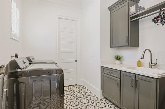 128 Juniper Ct, Mandeville, LA 70471 - washroom featuring cabinet space and washer and dryer