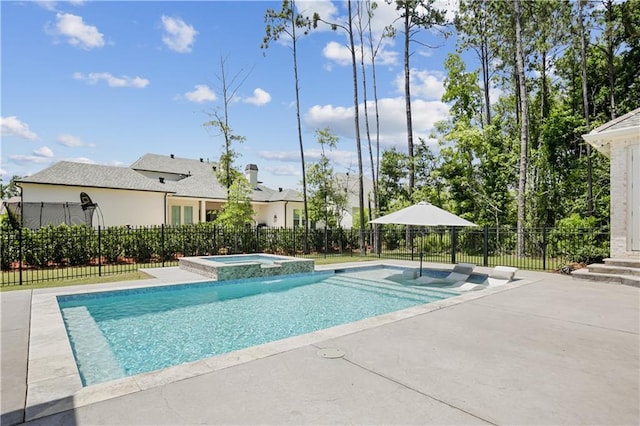 128 Juniper Ct, Mandeville, LA 70471 - view of pool with a patio and a pool with connected hot tub