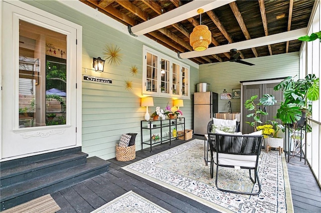 1808 N Rampart St, New Orleans, LA 70116 - deck with an outdoor living space