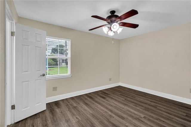 566 Welham Loop, La Place, LA 70068 - unfurnished room featuring dark wood-type flooring and a ceiling fan