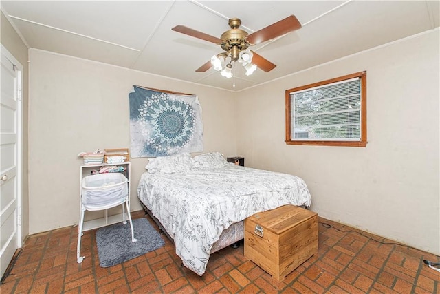 507 Elm St, Amite, LA 70422 - bedroom featuring brick patterned flooring and a ceiling fan