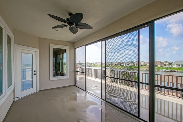 3012 Sunrise Blvd, Slidell, LA 70461 - unfurnished sunroom with a water view and a residential view