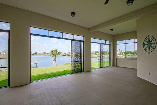 3012 Sunrise Blvd, Slidell, LA 70461 - unfurnished sunroom with a water view