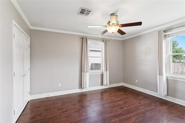 1620 Forshey St, Metairie, LA 70001 - unfurnished room with a ceiling fan, wood finished floors, and ornamental molding