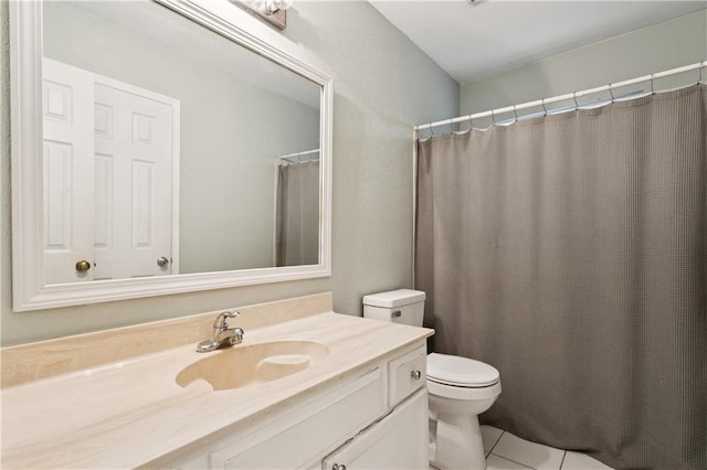 201 Walnut St, Covington, LA 70433 - bathroom with vanity, tile patterned floors, and a shower with shower curtain