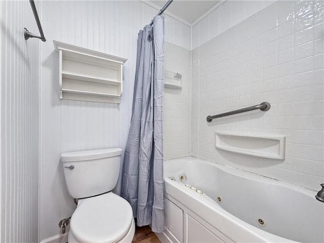 41449 N Charbonnet Rd, Ponchatoula, LA 70454 - full bathroom featuring a combined bath / shower with jetted tub and wood finished floors