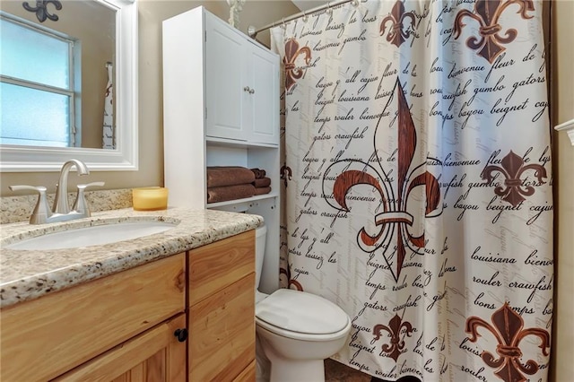 3039 College St, Slidell, LA 70458 - bathroom featuring vanity and a shower with shower curtain