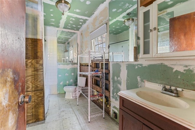 711 Montegut St, New Orleans, LA 70117 - bathroom with vanity and tile patterned floors