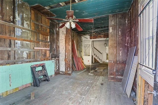 71113 Montegut St, New Orleans, LA 70117 - misc room with ceiling fan and stairs