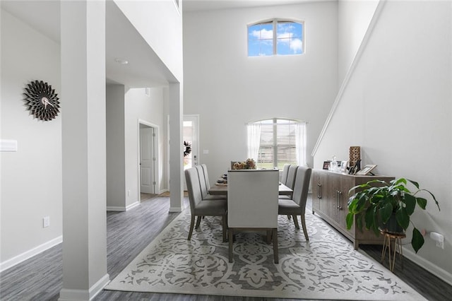 5681 Oakworth St, Slidell, LA 70461 - dining space with wood finished floors and a high ceiling