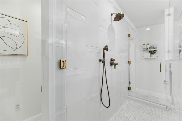 163 Tchefuncte Dr, Covington, LA 70433 - full bath with a stall shower and baseboards