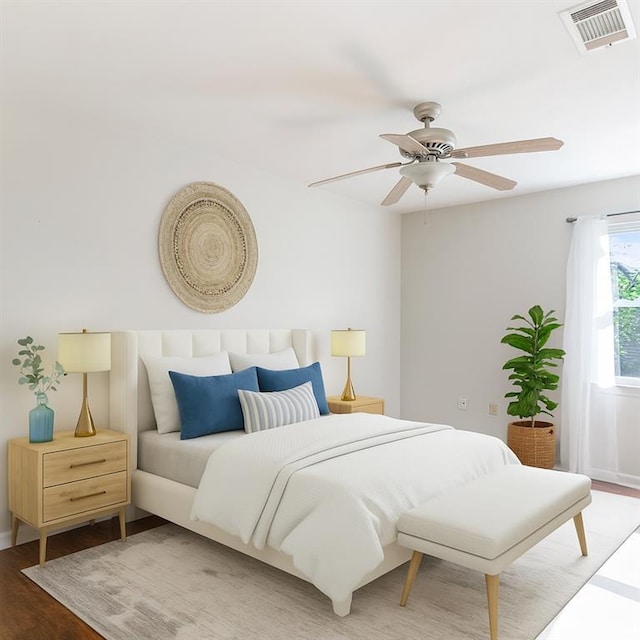 643 Stoney Creek Ave, Baton Rouge, LA 70808 - bedroom featuring wood finished floors and ceiling fan