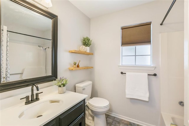 643 Stoney Creek Ave, Baton Rouge, LA 70808 - bathroom with vanity and shower / tub combo with curtain