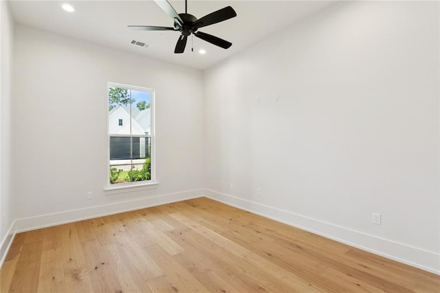 4233 Cypress Point Dr, Covington, LA 70433 - unfurnished room with light wood-style flooring, recessed lighting, and ceiling fan