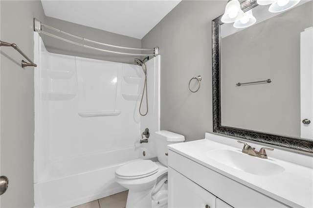 721 Heavens Dr Unit 6, Mandeville, LA 70471 - bathroom featuring vanity, shower / tub combination, and tile patterned flooring