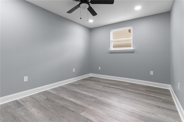 162628 Numa St, New Orleans, LA 70114 - unfurnished room with a ceiling fan, wood finished floors, and recessed lighting