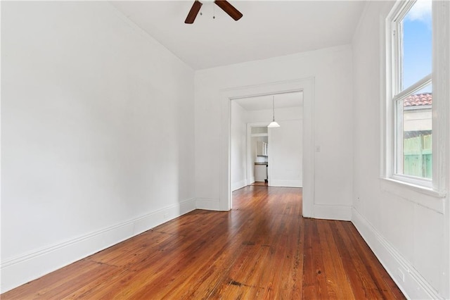 332426 Banks St, New Orleans, LA 70119 - unfurnished room with ceiling fan and hardwood / wood-style flooring