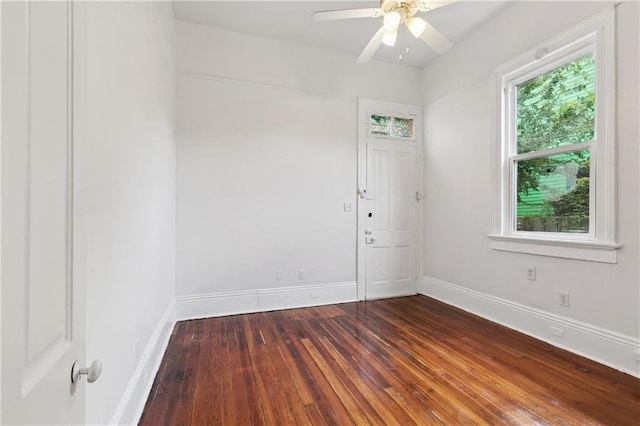 332426 Banks St, New Orleans, LA 70119 - spare room with hardwood / wood-style floors and a ceiling fan