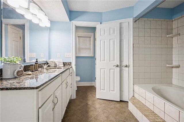 213 Chimaera Ln, Slidell, LA 70458 - bathroom featuring vanity, tile patterned flooring, and tiled shower / bath combo