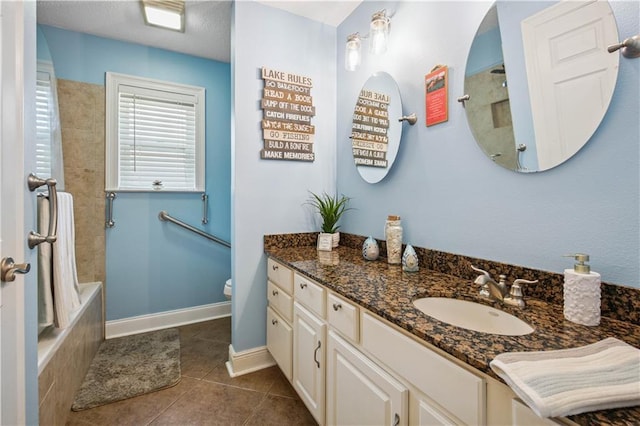 213 Chimaera Ln, Slidell, LA 70458 - full bathroom with vanity, tile patterned flooring, and tiled shower / bath