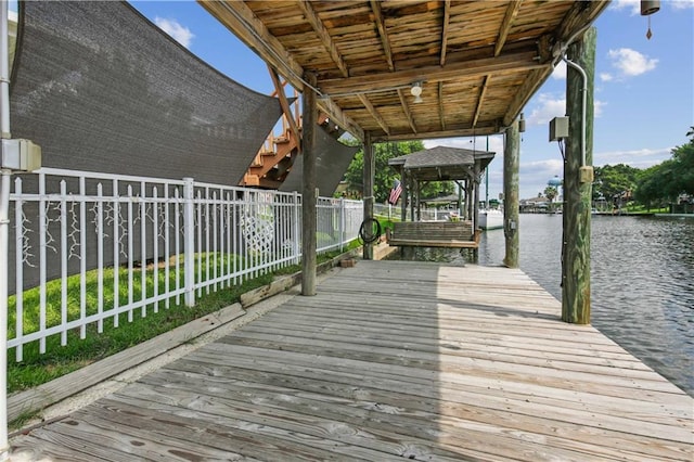 213 Chimaera Ln, Slidell, LA 70458 - dock area featuring a water view and boat lift