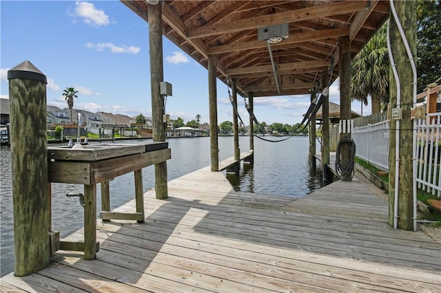 213 Chimaera Ln, Slidell, LA 70458 - dock featuring a water view and boat lift