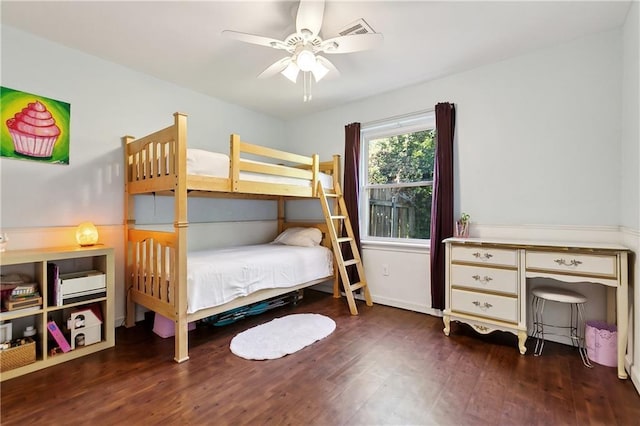 2638 Gallinghouse St, New Orleans, LA 70131 - bedroom with wood finished floors and ceiling fan