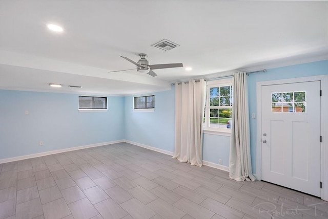 405 Jade Ave, Metairie, LA 70003 - entryway featuring ceiling fan and recessed lighting