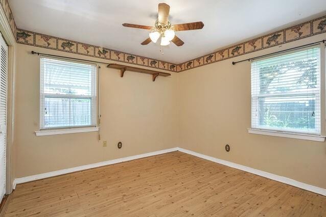 1832 Faith Pl, Gretna, LA 70056 - empty room with light wood finished floors and ceiling fan