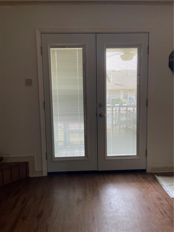 722 Marina Dr Unit 722, Slidell, LA 70458 - entryway with french doors and wood finished floors