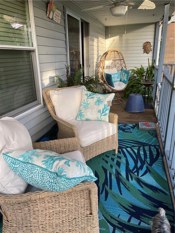 722 Marina Dr Unit 722, Slidell, LA 70458 - balcony featuring ceiling fan