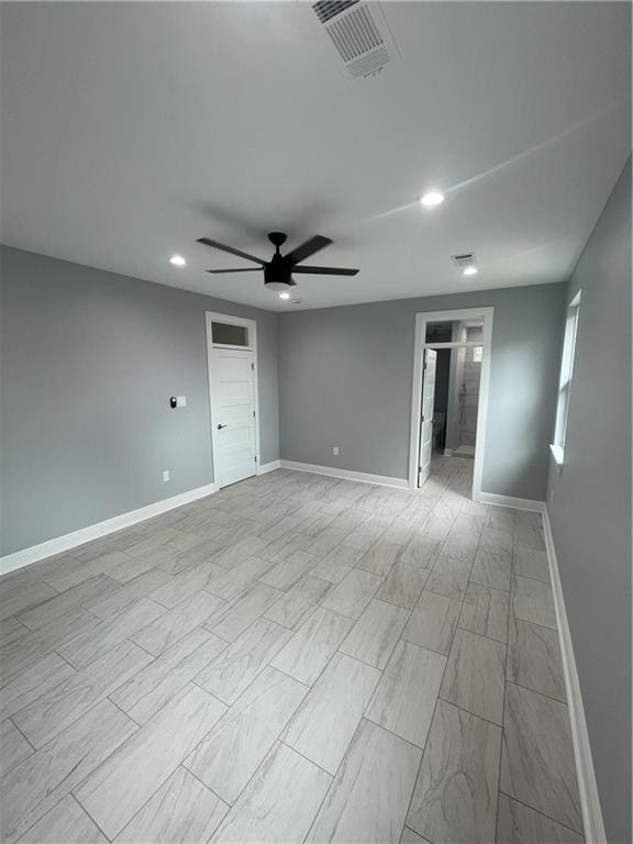 680 Hunterbrook Dr, Gretna, LA 70056 - unfurnished room with a ceiling fan and recessed lighting