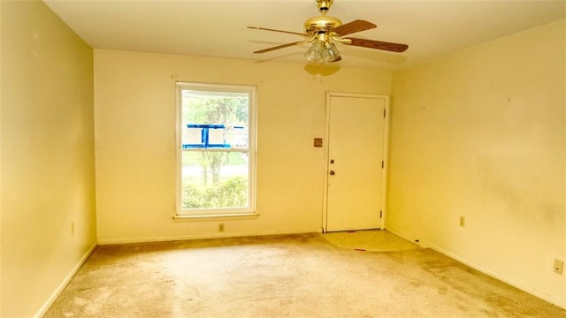 218 Mockingbird Ln, Slidell, LA 70458 - unfurnished room with light colored carpet and ceiling fan