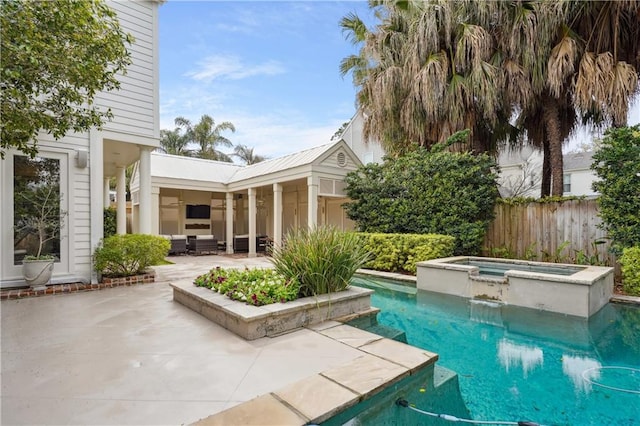450 Fairway Dr, New Orleans, LA 70124 - view of swimming pool with a patio and a pool with connected hot tub