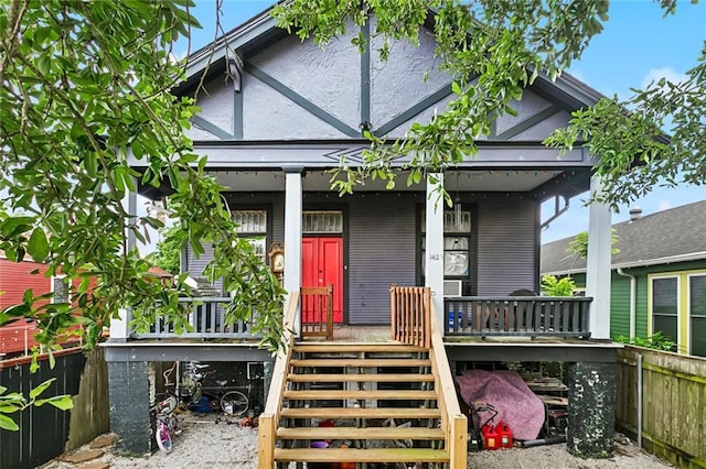 1421 Kentucky St, New Orleans, LA 70117 - view of front facade featuring a porch and stairway