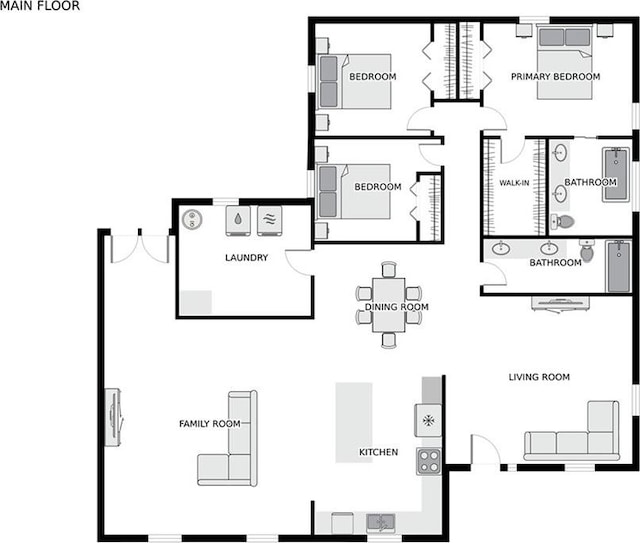 5613 Morton St, Metairie, LA 70003 - view of floor plan / room layout