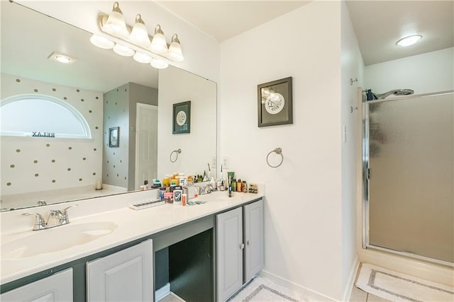 1927 Wyndemere Dr, Slidell, LA 70461 - full bathroom featuring double vanity and a stall shower