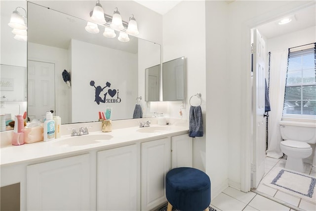 1927 Wyndemere Dr, Slidell, LA 70461 - full bath featuring double vanity and tile patterned floors