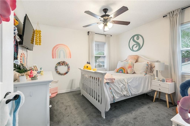1927 Wyndemere Dr, Slidell, LA 70461 - bedroom with carpet flooring and a ceiling fan
