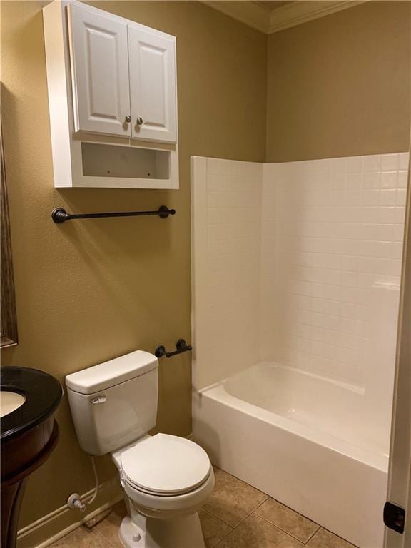 11110 Boardwalk Dr Unit 41, Baton Rouge, LA 70816 - full bathroom with tile patterned flooring and crown molding