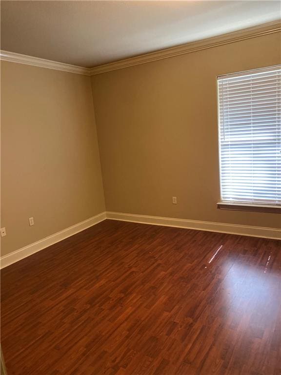 11110 Boardwalk Dr Unit 41, Baton Rouge, LA 70816 - empty room with crown molding and dark wood-style flooring