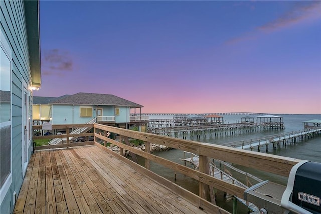 271 Lakeview Dr, Slidell, LA 70458 - wooden terrace with a water view