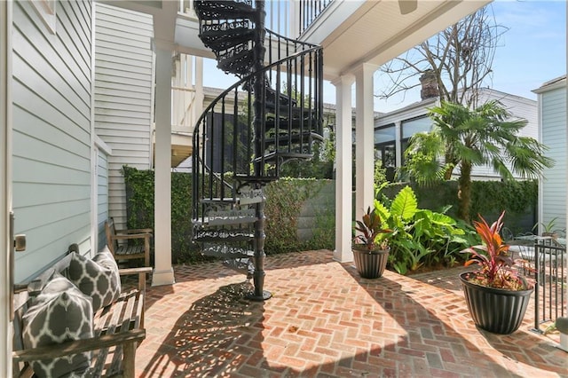 3325 Coliseum St, New Orleans, LA 70115 - view of patio / terrace with stairway
