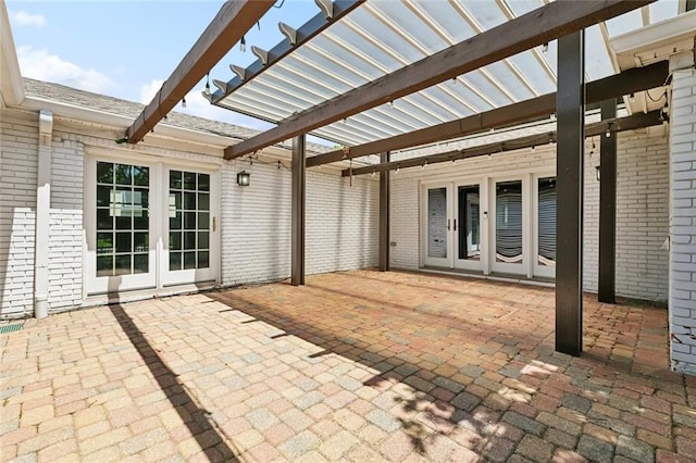 4400 Cleveland Pl, Metairie, LA 70003 - view of patio with french doors and a pergola