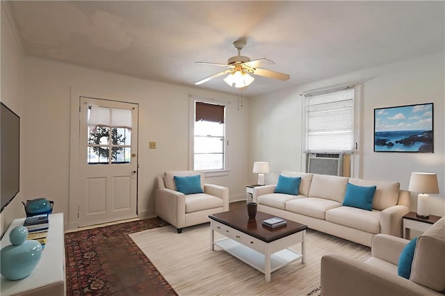 30507 Labarre Dr, Metairie, LA 70001 - living area with a ceiling fan and cooling unit