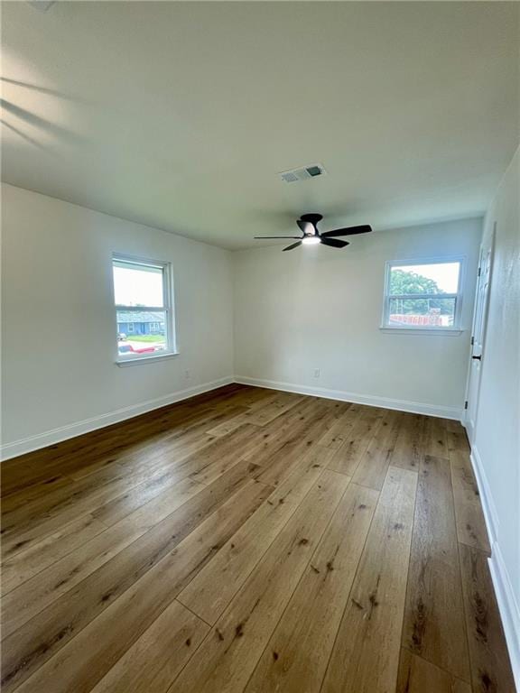 144 Yvonne Dr, Avondale, LA 70094 - spare room with hardwood / wood-style floors and ceiling fan