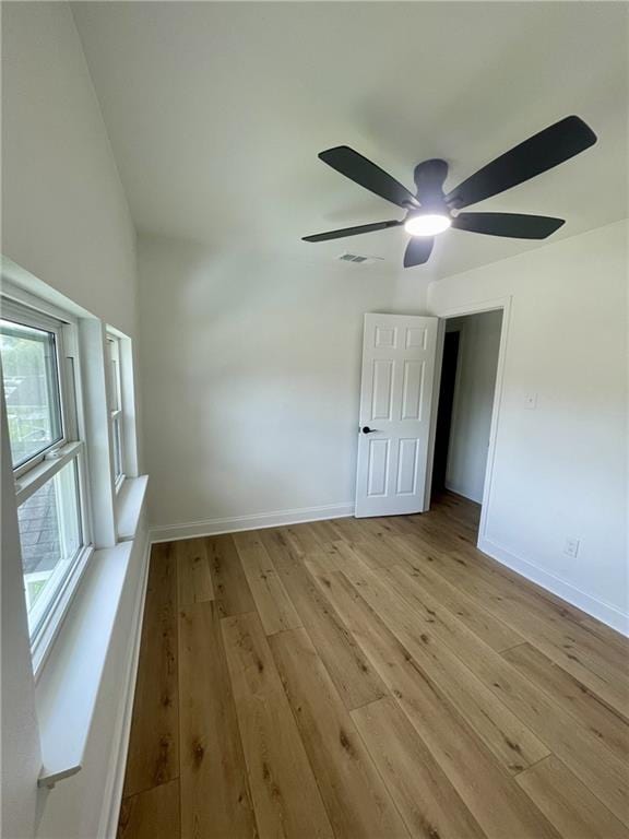 144 Yvonne Dr, Avondale, LA 70094 - unfurnished bedroom featuring light wood-type flooring and ceiling fan