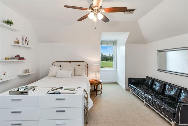 15 Muirfield Pl, New Orleans, LA 70131 - bedroom featuring lofted ceiling, light carpet, and a ceiling fan