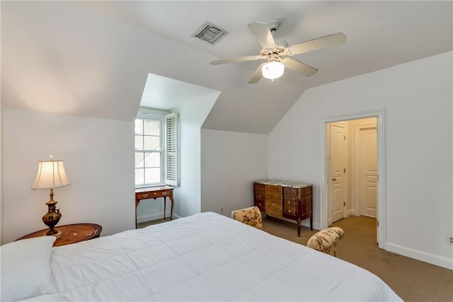 15 Muirfield Pl, New Orleans, LA 70131 - bedroom featuring lofted ceiling, carpet, and a ceiling fan